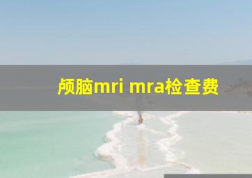 颅脑mri mra检查费